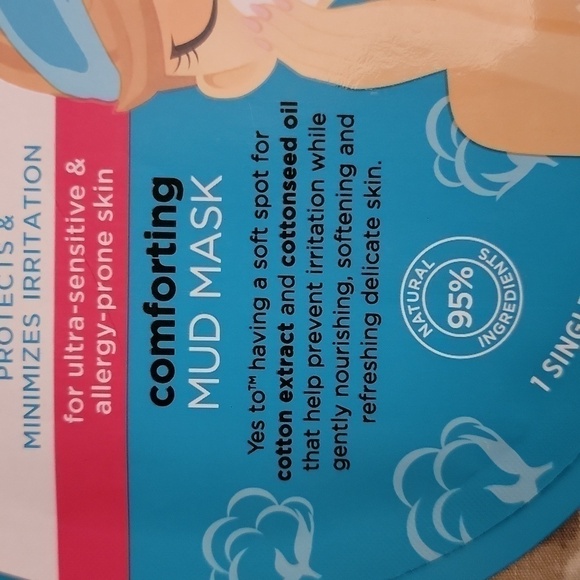 Yes to Cotton Comforting Mud Mask Single Sheet Masks For Sensitive Skin 2 Total - Picture 5 of 7